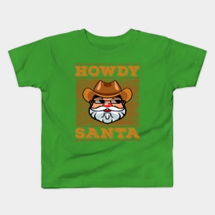 Santa Claus Christmas Western Xmas Funny Kids T-Shirt